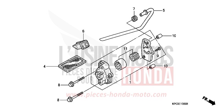 POMPE A HUILE de Varadero 125 CROWN BEIGE METALLIC (YR282) de 2008
